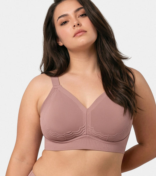 Enamor Innovations Invisi Super Shaper Ultra smooth, Bonded, Side shaper, Women's T-Shirt Bra - Seamless, No-Pinch, No-Dig, Wirefree, High Coverage- IO04(Available in Plus Sizes) (Chestnut)