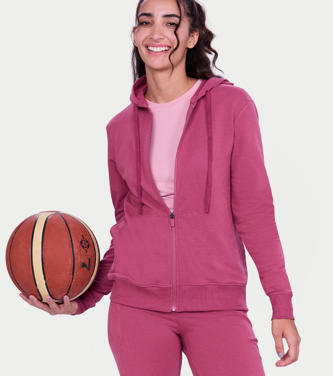Enamor Basic Hoodie – Soft French terry, relaxed fit with adjustable drawstrings - E905 (Decorose)