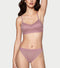 Enamor Lit String Bikini for Women Low Waist, Lace Front, Mesh Back - SMP02  (Mild Lavender)