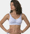 Enamor Bamboo Cotton A077, Side Support, Everyday Women's T-Shirt Bra - 3X Softer, 4X more Absorbent, Antimicrobial, Padded, Wirefree, Full Coverage (Blue Tinted Wings Print)
