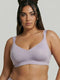 Enamor Innovations Pure Ease Women's, Ultra Smoothening Full Support Everyday Bra - No-Pinch, No-Dig Non Padded, Wirefree, Full Coverage  - F121 (Available in Plus Sizes) (Silver Lilac)