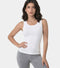 Enamor Sleeveless Scoop Neck Regular Length Tank Top For Women - Relaxed Fit, Soft and Breathable Cotton - E025 (White)