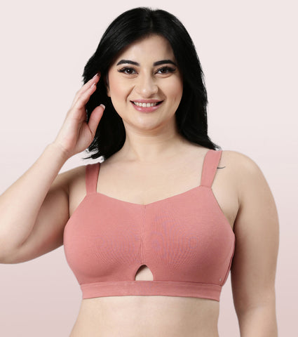 Enamor Cloud Soft Cotton Full Support Minimizer Bra | A064