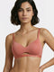 Enamor Innovations CloudSoft, Invisi Neckline Women's Cotton Everyday T-Shirt Bra - Padded, Wirefree, Medium Coverage - A032 (Rosette)