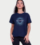 Enamor Active Graphic Tee –  breathable, sweat-wicking all-day comfort - A321 (Navy Synergy Graphic)