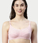 Enamor Innovations Eco-Melange Cotton, Women's Nursing Bra -  Sectioned Lift and Support, Non Padded, Wirefree, High Coverage - MT02 (Orchid Melange)