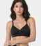 Enamor The Flex T-Shirt Bra for Women Padded, Wire-Free, Medium Coverage, Cotton Everyday Bra - SMB01 (Black)