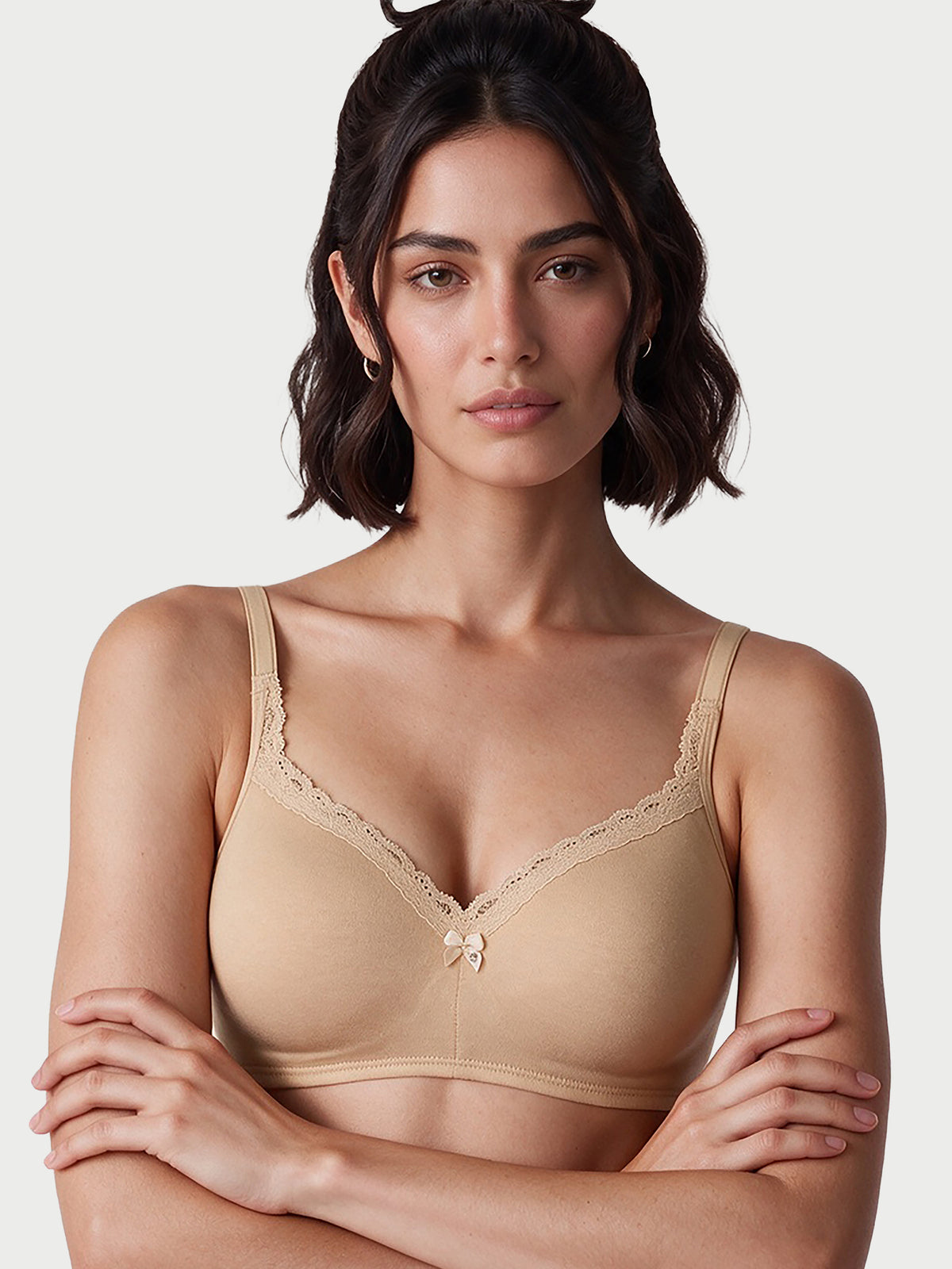 Enamor Smoothening Women's Cotton Everyday Balconette T-Shirt Bra - All Day Comfort, Full Support, Padded, Wirefree, Medium-Coverage - A017