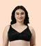 Enamor Plunge Neck, Power Jacquard Lift, Women's Everyday Cotton-Rich Lined Full Support Minimizer Bra - All Day Comfort, Non-Padded, Wirefree, High-Coverage - F135