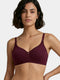 Enamor Comfort Shaper with Plush Side Shaper Panel Women's Cotton Everyday T-Shirt Bra - Detachable Straps, Non Padded, Wirefree, High Coverage - A055 (Grape wine)