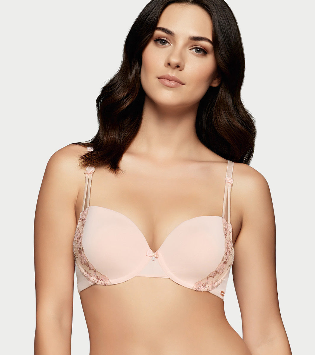 Enamor Plunge Curve Lift T Shirt Bra – Padded, Wired - FE28 (Blush)