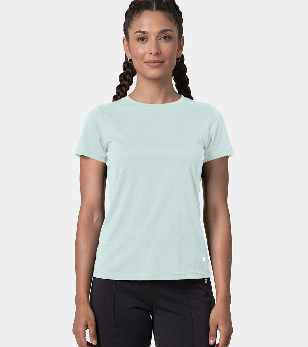 Enamor Relaxed Tee, Relaxed Fit, Round Neckline - A316 (Dusty Aqua)