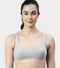 Enamor Low Impact Women's Cotton Everyday Sports Bra - All Day Comfort, Non Padded, Wirefree, High Coverage - SB06 (Greymelange)