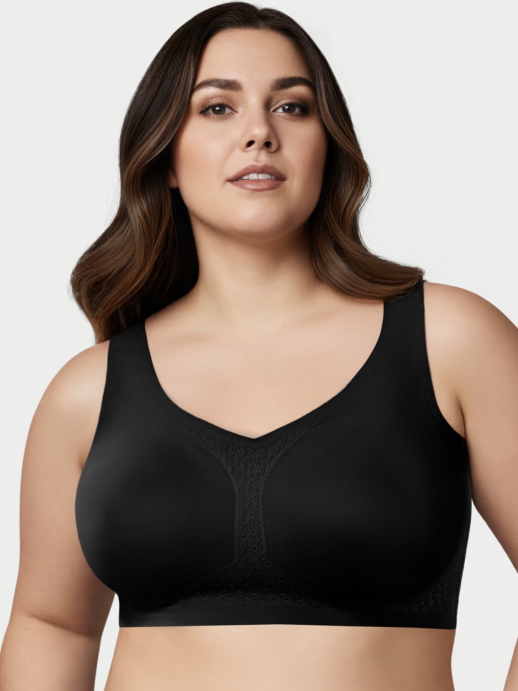 Enamor Innovations Invisi Minimizer, Ultra Smooth, Bonded, Mframe, Women's T-Shirt Bra - Seamless, No-Pinch, No-dig, Padded, Wirefree, Full Coverage- IO03(Available in Plus Sizes) (Black)