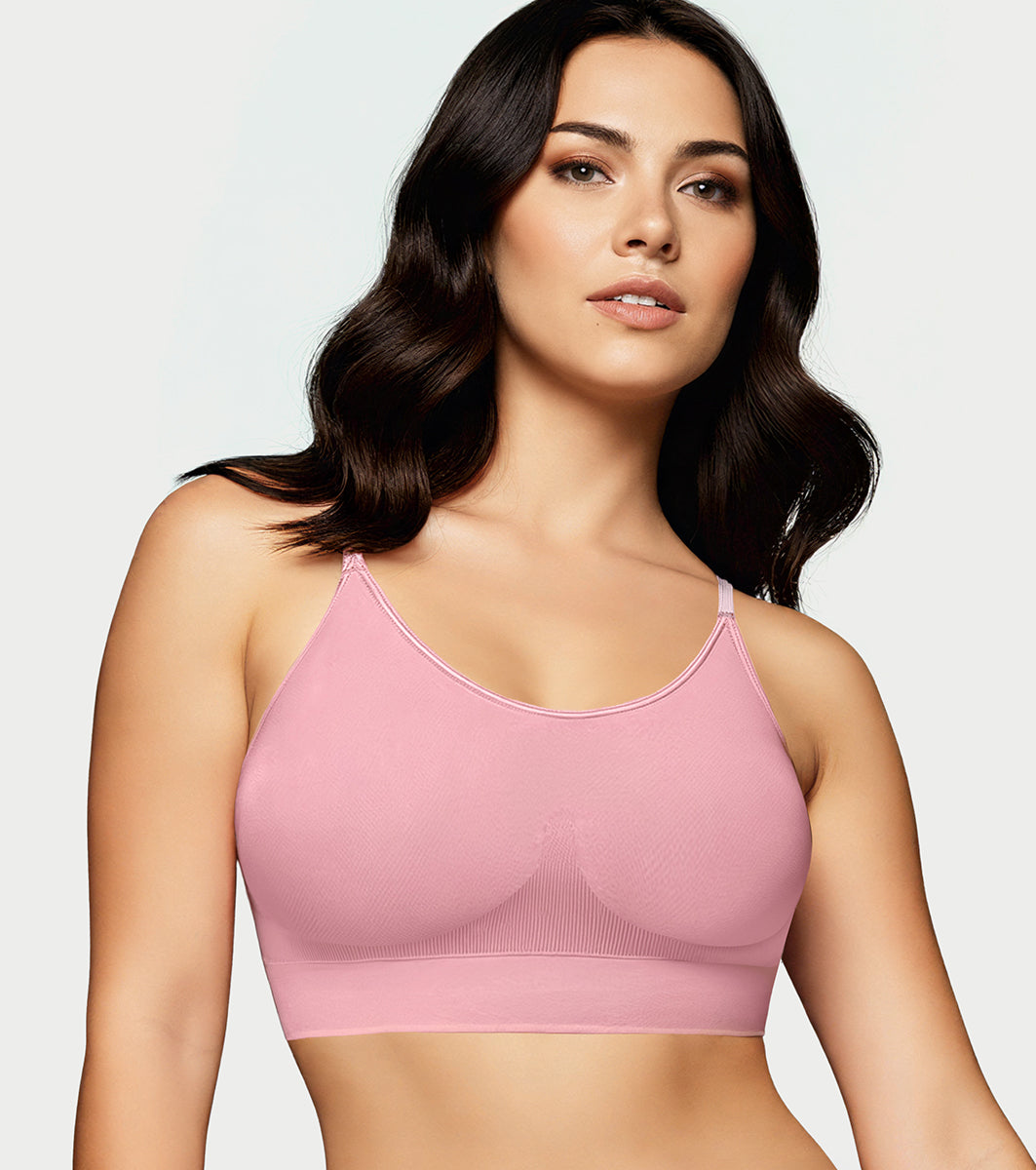 Enamor FlexiFree F037 Ultimate Comfort Seamless No -pinch T-shirt Bra for Women- High Coverage, Padded and Wirefree - Orchid Smoke