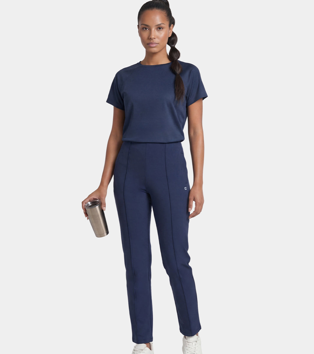 Enamor Straight Pant, Straight Fit - A408 (Navy)