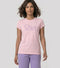 Enamor Short Sleeve Crew Neck Regular Length Basic Crew T-Shirt - Slim Fit, Soft and Breathable Stretch Cotton - E147 (Pink Nectar)
