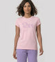 Enamor Short Sleeve Crew Neck Regular Length Basic Crew T-Shirt - Slim Fit, Soft and Breathable Stretch Cotton - E147 (Pink Nectar)