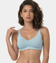 Enamor Bamboo Cotton A077, Side Support, Everyday Women's T-Shirt Bra - 3X Softer, 4X more Absorbent, Antimicrobial, Padded, Wirefree, Full Coverage (Jade Green)