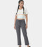 Enamor Mid Rise Regular Length Drawstring Closure Lounge Pants For Women - Slim Fit, Soft and Breathable Stretch Cotton - E014 (Cloud Grey)