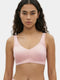 Enamor Easy Slip-On and Back Keyhole Women's Cotton Everyday Beginner's Bra - Padded, Wirefree, Full Coverage - A106 (Blushing Bride)
