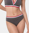 Enamor Sporty Vibes Bikini for Women Low Waist, Full Coverage, Cotton Everyday Bikini Panty - SMP07 (Charcoal)