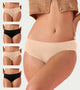 Enamor CH03 | Pack of 5 | Chic Cotton, All Day Comfort, Mid Waist Hipster Panty for Women - Naturally Breathable, Antimicrobial with Stain release, Inner Elastic, Full Coverage (Jet Black / Nude)