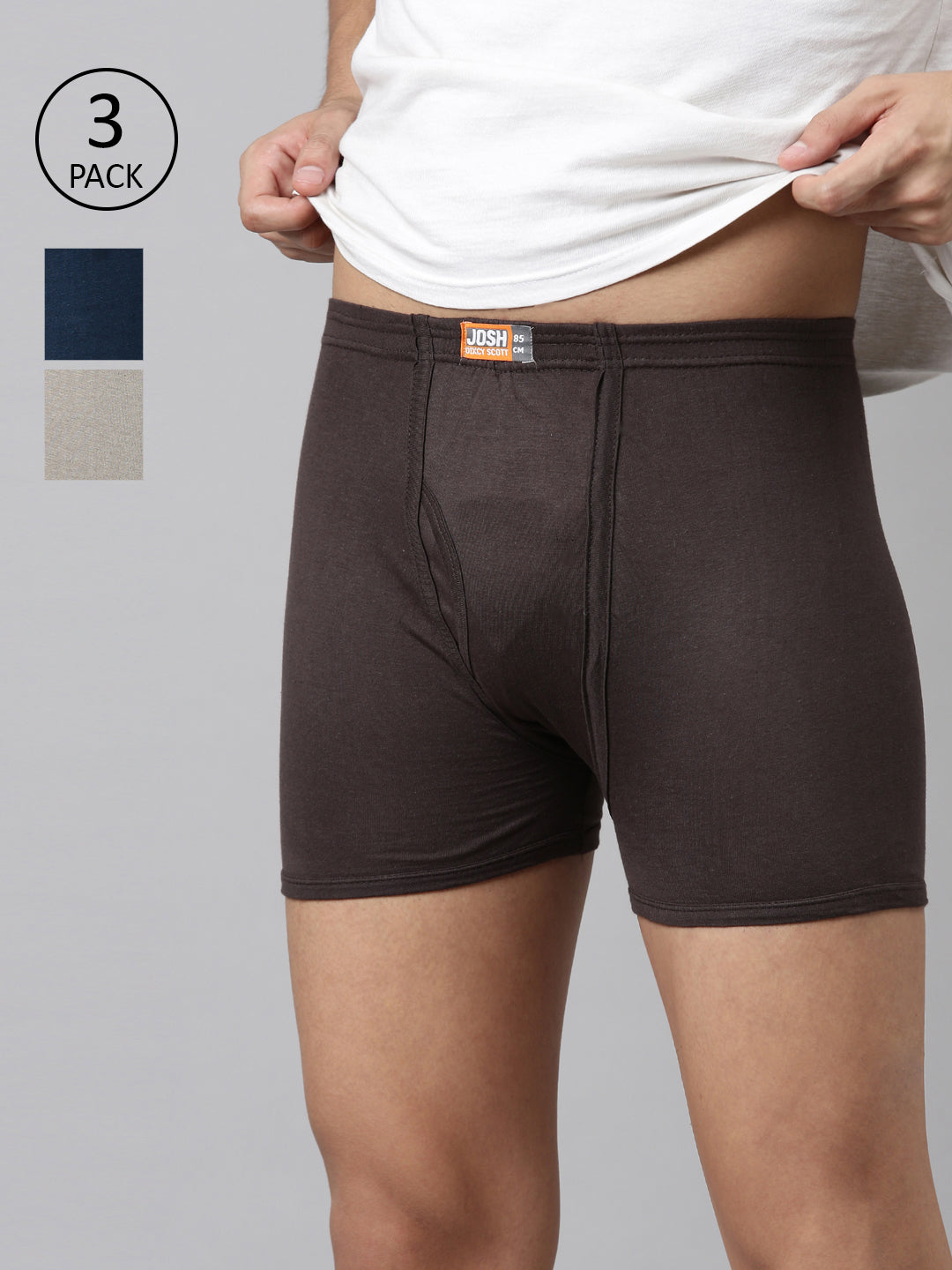 Dixcy Josh Men Solid Fine Trunk Pack of 3