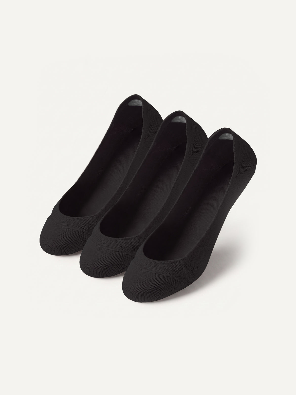 Enamor |Pair of 3 | No Show Footies – ES301, No–Slip Silicone Grip, N9 Pure Silver Finish for Odour Control, Invisible Comfort (Jet Black)