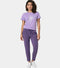 Enamor Mid Rise 7/8th length Drawstring Closure Travel Pants For Women - Relaxed Fit, Quick Dry, Antimicrobial - E068 (Purple Velvet)