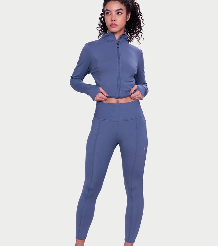 Enamor Versatile Tummy Grip Leggings – Butter-soft, high-rise, 4-way stretch comfort -A612 (Basalt)
