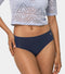 Enamor IP02 Innovations Invisi, Fit Flex, No Visible Panty Lines, All Day Comfort, Mid Waist Brief Panty for Women - Breathable Lightweight Fabric, Antimicrobial with Stain Release, Bonded Free Cut, Regular Coverage -  Pack of 1 (Navy)