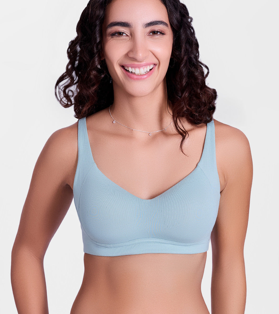 Enamor Innovations Bamboo Bliss,everyday ,Full Support , Women's T-Shirt Bra - Super soft,naturally absorbent & Antimicrobial, Padded, Wirefree, High Coverage- A077 (Jade Green)