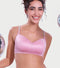 Enamor Curve Enhancing Satin T-Shirt Bra - Padded, Non-Wired, High Coverage - F184 (Cosmetic Pink)