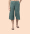 Enamor Culotte Pants For Women | Crop Length Culottes With Smart Side Slits | Black Pixie Aop