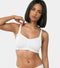 Enamor Innovations Intellifresh Antimicrobial Minimizer Everyday Cotton Bra for Women - Padded, Wirefree, Full Coverage - A058 (White) (White)