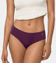 Enamor IP02 Innovations Invisi, Fit Flex, No Visible Panty Lines, All Day Comfort, Mid Waist Brief Panty for Women - Breathable Lightweight Fabric, Antimicrobial with Stain Release, Bonded Free Cut, Regular Coverage -  Pack of 1 (Deep Purple)