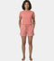 Enamor Drawstring Mid Thigh Length Mid Rise Basic Shorts - Relaxed Fit, Super Soft Cotton - E062 (Desert Sand)