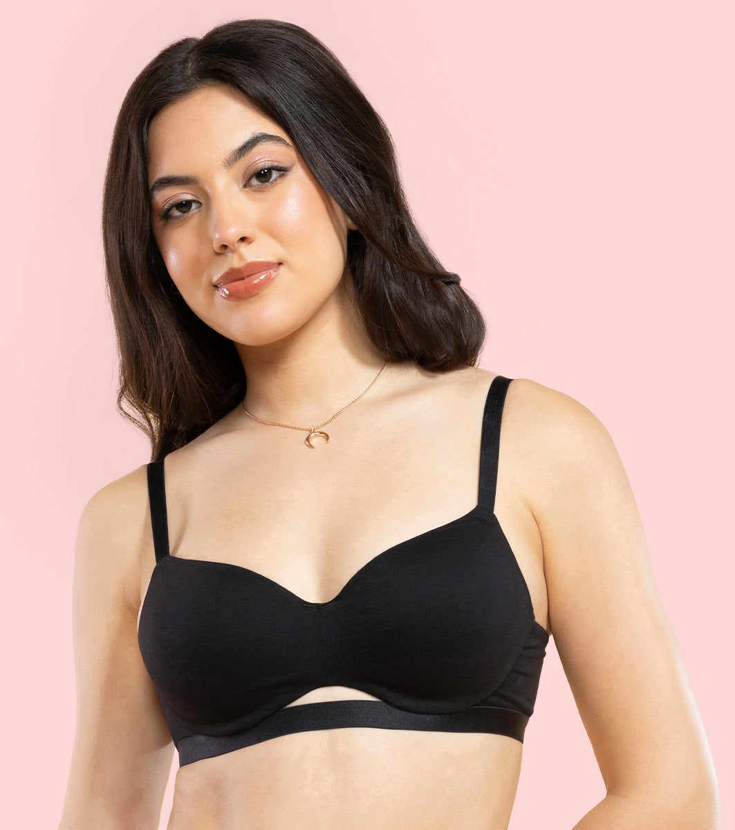 Enamor A132 Cloud Soft Vanish-Edge Lift Bra with Invisible Neckline & Cotton Bonding Technology