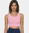 Enamor Crew Neck Sleeveless Crop length Sports Bra For Women - Hook & Eye Closure, Hugged Fit - A205 (Lilas)