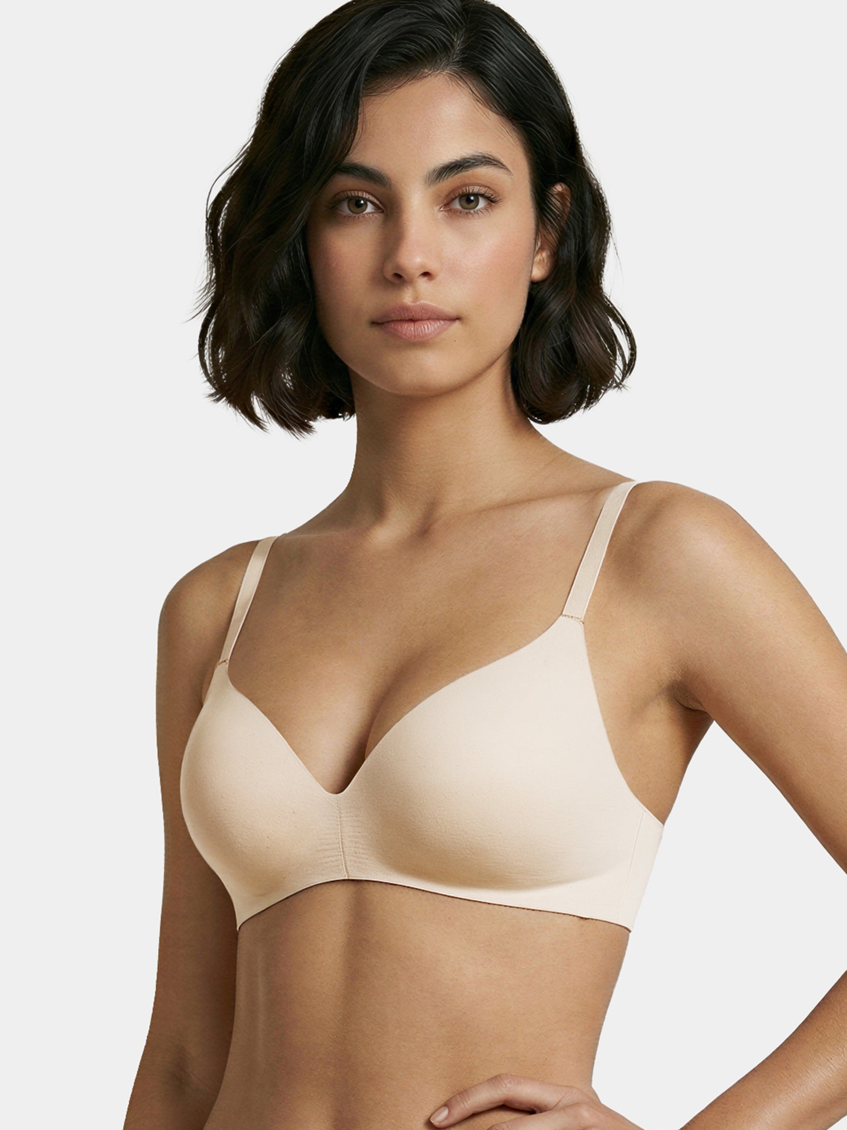 Enamor Innovations Invisibra, Ultra smooth, Flexi Wire Lift, Bonded, Women's T-Shirt Bra - Seamless, No-Pinch, Padded, Wirefree, Medium Coverage - F084 (Nude)