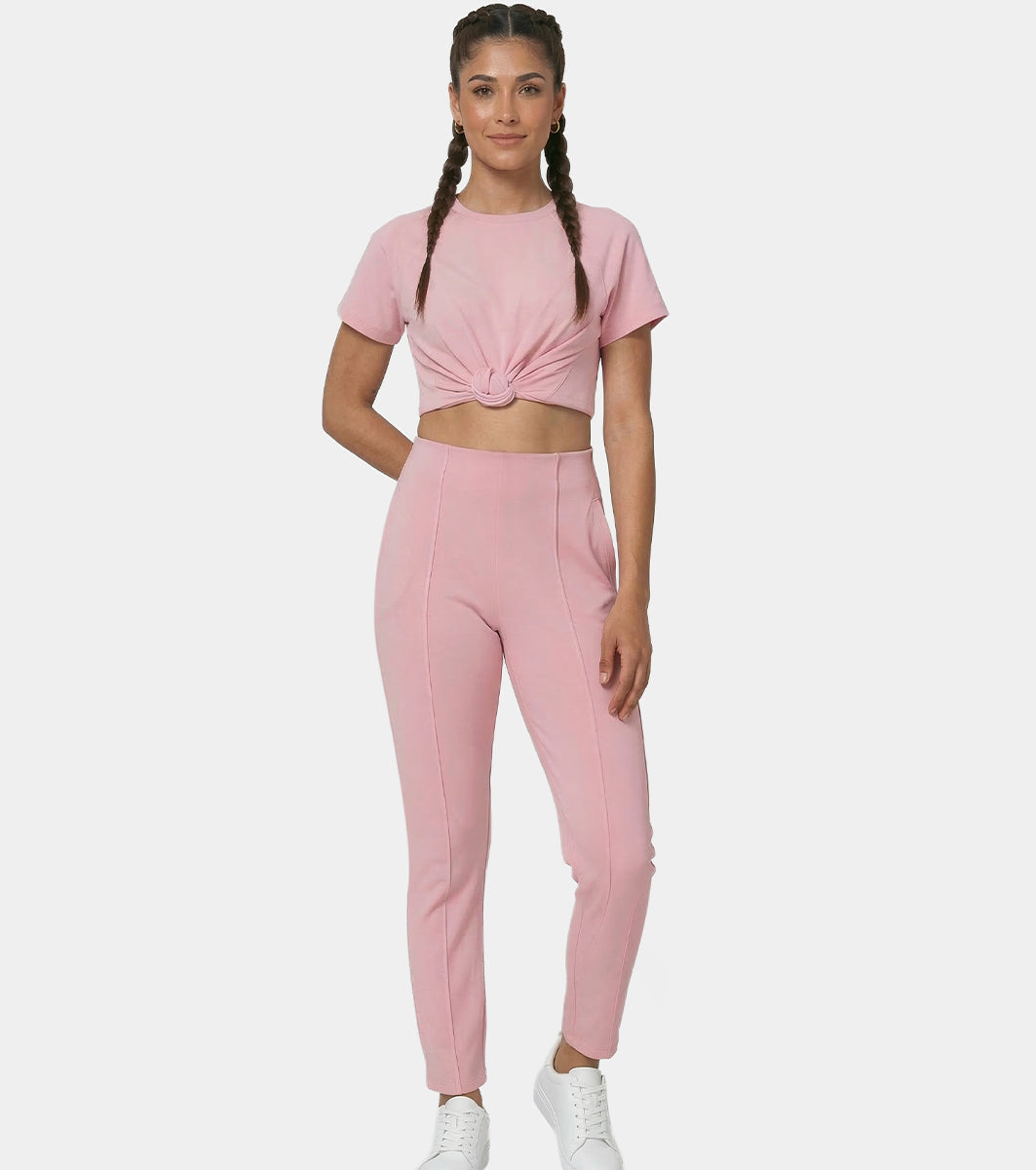 Enamor Straight Pant, Straight Fit - A408 (Lilas)