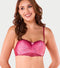 Enamor F192 Padded Wire-Free High Coverage Scallop Wave Balconette - Coral Wave