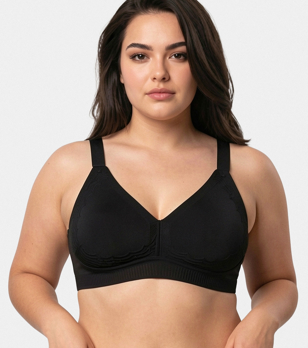 Enamor Innovations Invisi Super Shaper Ultra smooth, Bonded, Side shaper, Women's T-Shirt Bra - Seamless, No-Pinch, No-Dig, Wirefree, High Coverage- IO04(Available in Plus Sizes) (Black)