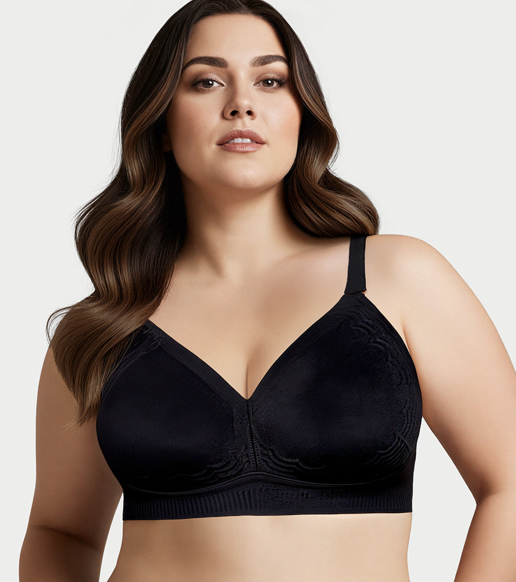 Enamor Innovations Invisi Super Shaper Ultra smooth, Bonded, Side shaper, Women's T-Shirt Bra - Seamless, No-Pinch, No-Dig, Wirefree, High Coverage- IO04(Available in Plus Sizes) (Black)