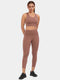 Enamor High rise 7/8th length Adjustable drawstring  Workout leggings For Women - Hugged Fit, Quick Dry, Antimicrobial - A605 (Nutmeg)