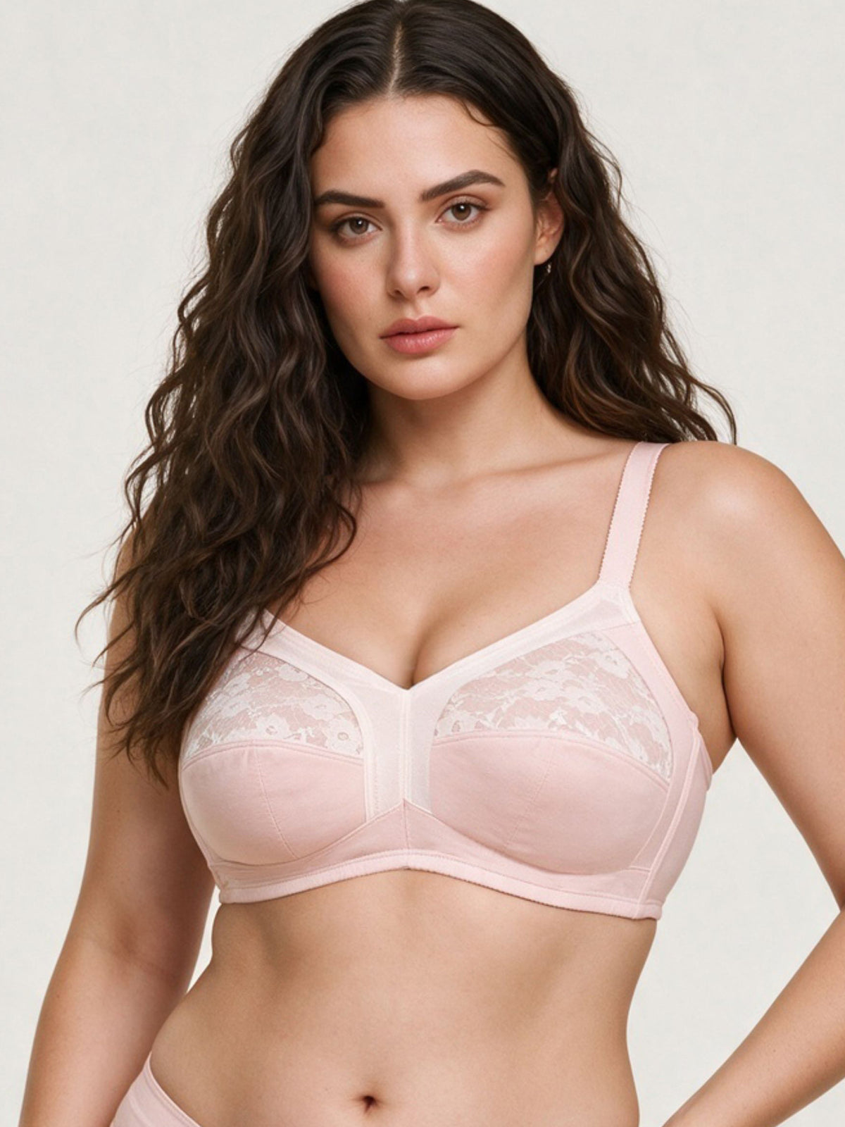 Enamor Innovations Fabcool M-Frame Side Shaper Panel  Women's Cotton Everyday Bra - Non Padded, Wirefree, Full Coverage - A014 (Available in Plus Sizes) (Pearl)