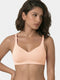Enamor Bamboo Cotton A077, Side Support, Everyday Women's T-Shirt Bra - 3X Softer, 4X more Absorbent, Antimicrobial, Padded, Wirefree, Full Coverage (Pearl Blush)
