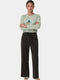 Enamor Essentials Wide Leg Pants – E409, Relaxed Fit, Wide Leg, Regular Length, Functional Side Pockets (Jet Black)