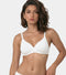 Enamor Supima Cotton Women's Plunge Lift Everyday T-Shirt Bra - Extra Comfort, Padded, Wirefree, Medium Coverage - A039 (White)